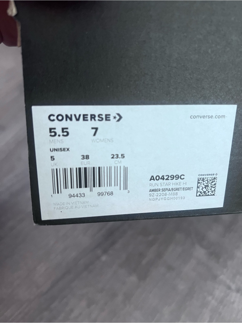 Converse High-Top Platform Sneakers - Rust Brown/White - Picture 4 of 4